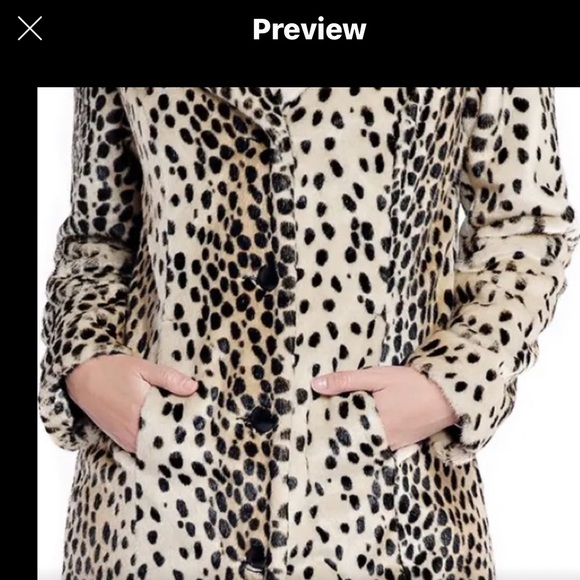 Leopard faux Fur Tailored Coat (Donna Slayers Fabulous Furs) Size XS - Picture 3 of 5
